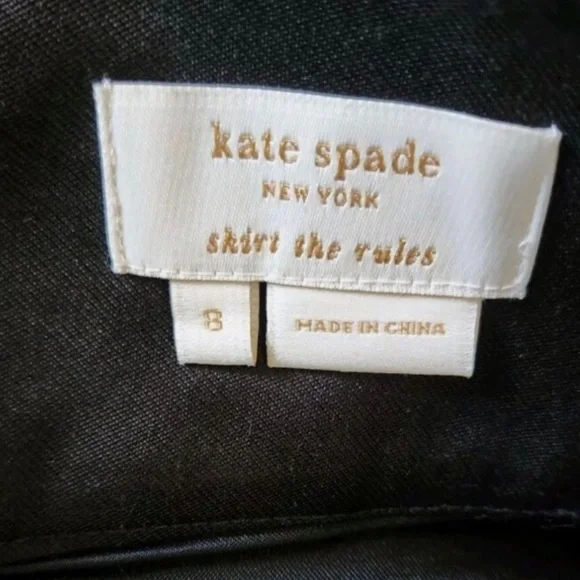 Kate Spade Women’s Maura Silk Blend Black Mini Skirt ~ Size 8 - Picture 3 of 7